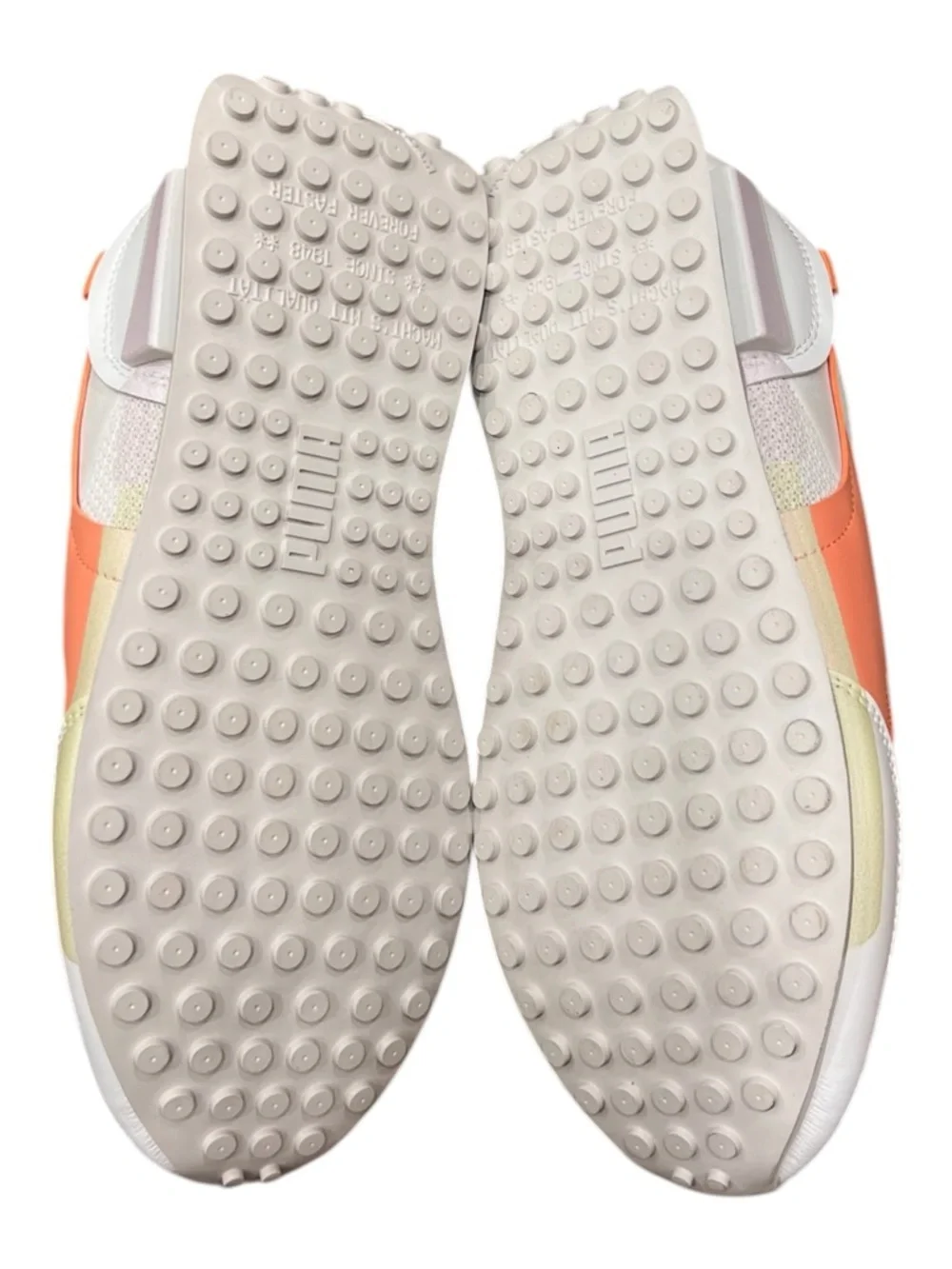 NWT’S Puma Future Rider Mis Lace Up Sneakers White and Orange SZ 9.5